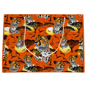 Grand Sac Cadeau Cheetah African Feline Wild Animal