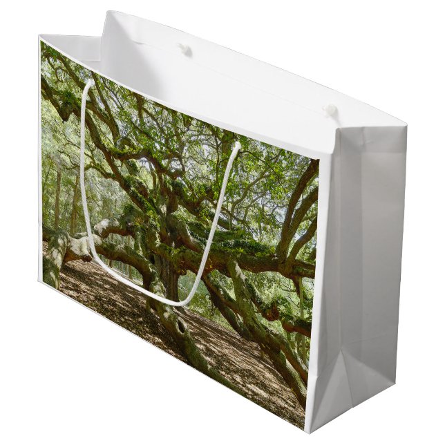 Grand Sac Cadeau Chêne puissant d'ange (Devant Angle)