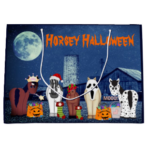 Grand Sac Cadeau Chevaux mignons en costumes Cheval Halloween Horse