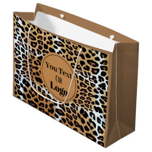 Grand Sac Cadeau Chic élégant Leopard Poster de animal Custom Busin