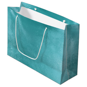 Grand Sac Cadeau Chic Glam Turquoise Aqua Blue Anniversaire