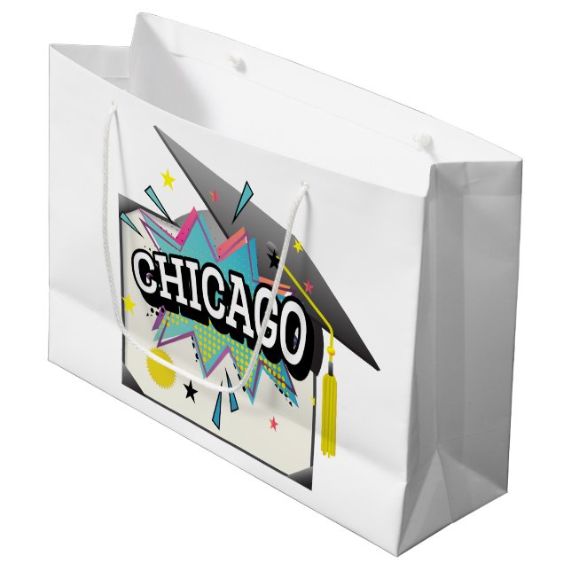 Grand Sac Cadeau Chicago Gradate (Devant Angle)