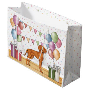 Grand Sac Cadeau Chien de race Vizsla hongrois de dessin animé Anni