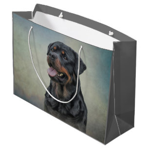 Grand Sac Cadeau Chien de rottweiler