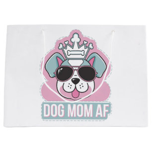 Grand Sac Cadeau Chien Maman AF - Drôle Chien Maman Design