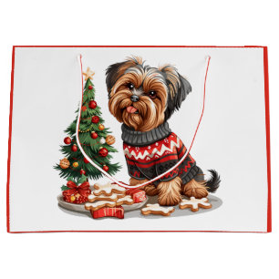 Grand Sac Cadeau Chiens de Noël Yorkshire Terrier