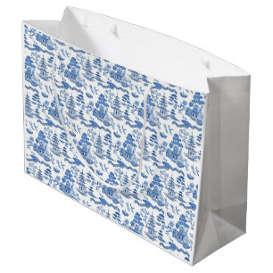 Grand Sac Cadeau Chinoiserie Blue Willow