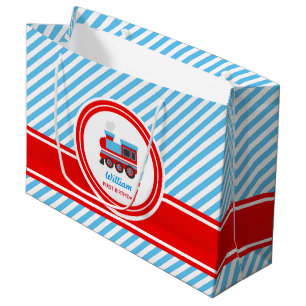 Grand Sac Cadeau Choo Choo Train Décor fête d'anniversaire