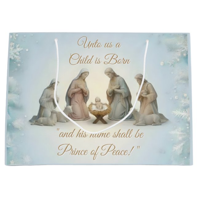 Grand Sac Cadeau Christian Design Christmas (Devant)