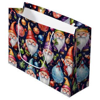 Grand Sac Cadeau Christmas Gnomes