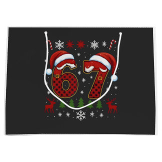 Grand Sac Cadeau Christmas Six Seven 67 Santa Xmas Gen Alpha
