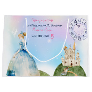 Grand Sac Cadeau Cinderella Princess Anniversaire Enfants