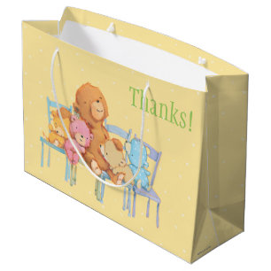 Grand Sac Cadeau Cinq câlins et colorés concerne des chaises