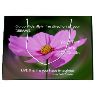 Grand Sac Cadeau Citation de rêves Cosmos Inspiration personnalis