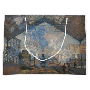 Grand Sac Cadeau Claude Monet - Gare Saint-Lazare Vue extérieure