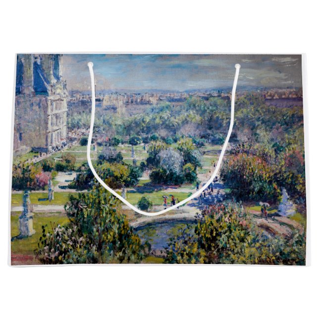 Grand Sac Cadeau Claude Monet - Les Jardins des Tuileries (Devant)
