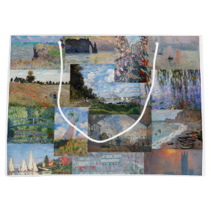 Grand Sac Cadeau Claude Monet - Patchwork de chefs-d'oeuvre