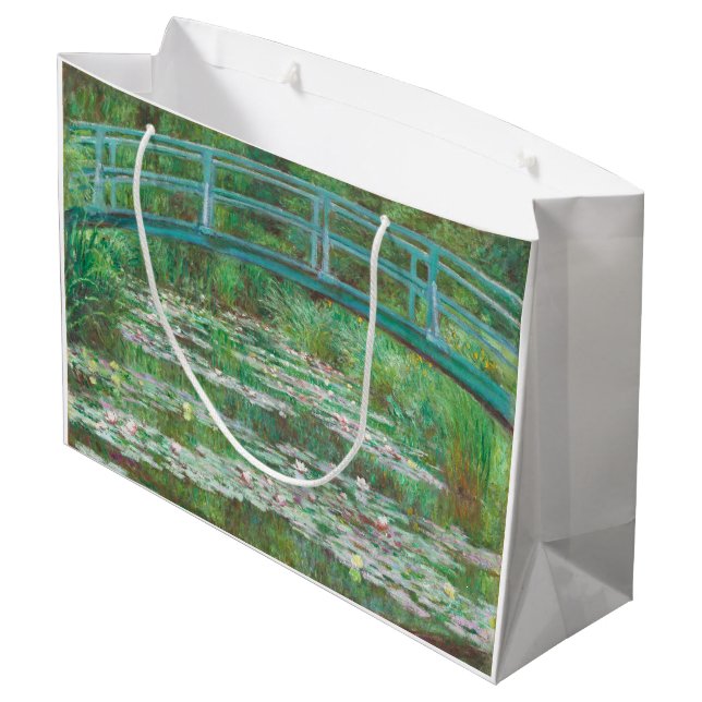 Grand Sac Cadeau Claude Monet pont de football japonais. Impression (Dos Angle)