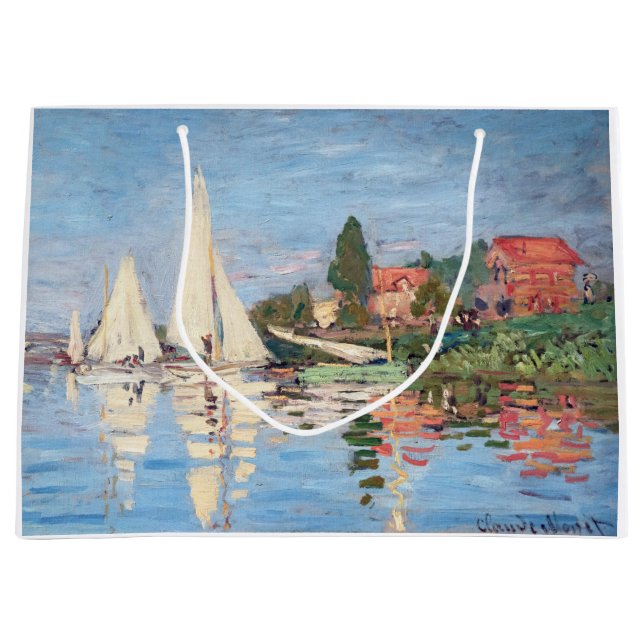 Grand Sac Cadeau Claude Monet - Regattas à Argenteuil (Devant)