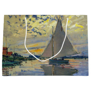 Grand Sac Cadeau Claude Monet - Voilier au Petit-Gennevilliers