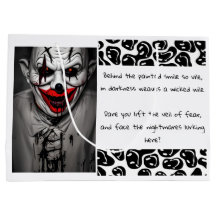 Clown souriant et citation