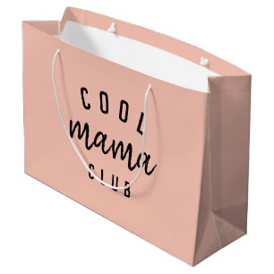 Grand Sac Cadeau Club cool Mama   Fête des mères roses Peachy moder