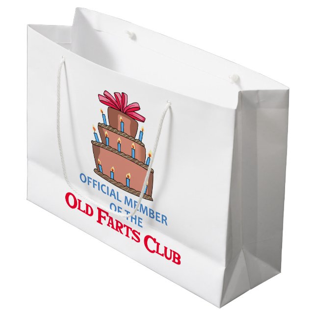 Grand Sac Cadeau Club Old Farts (Devant Angle)