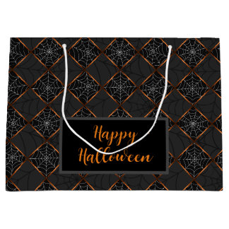 Grand Sac Cadeau Cobweb Checkerboard