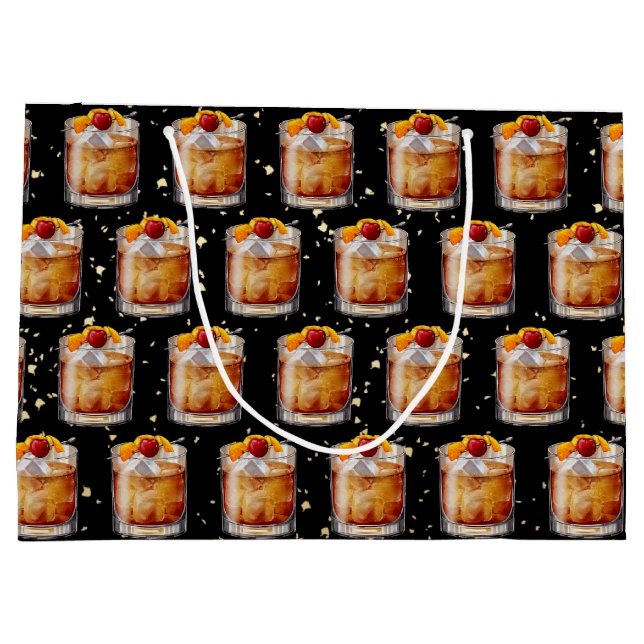 Grand Sac Cadeau Cocktail à l'ancienne (Dos)