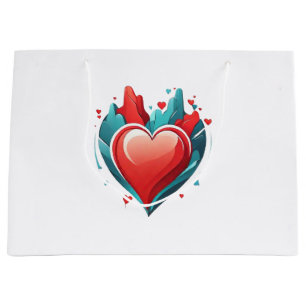 Grand Sac Cadeau Coeur