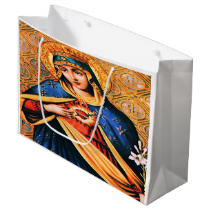Grand Sac Cadeau Coeur immaculé de Marie