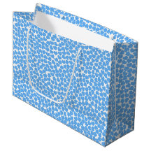 Coeurs bleus sur blanc