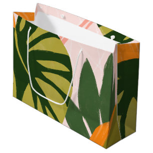 Grand Sac Cadeau Collage Jungle I