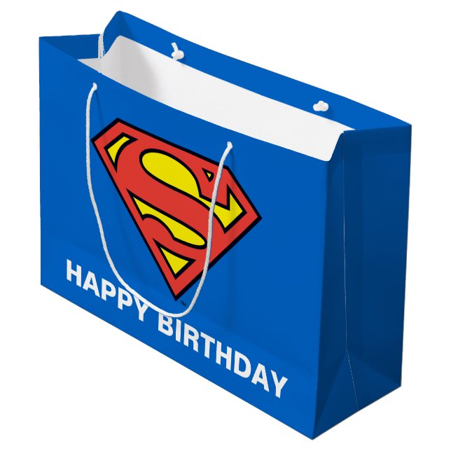 Grand Sac Cadeau Comics DC | Superman | Logo classique (Devant Angle)