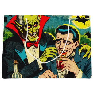 Grand Sac Cadeau Comics Vampire d'horreur vintage