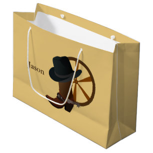 Grand Sac Cadeau Conception de démarrage Cowboy LGB