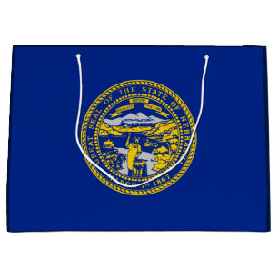 Grand Sac Cadeau Conception de drapeau d'état du Nébraska