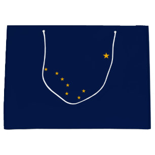 Grand Sac Cadeau Conception du drapeau de l'État de l'Alaska
