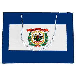 Grand Sac Cadeau Conception du drapeau de l'État de Virginie-Occide