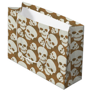 Grand Sac Cadeau Conception graphique de motif de crâne