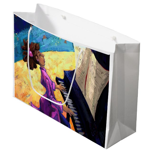 Grand Sac Cadeau Concert de piano (Devant Angle)
