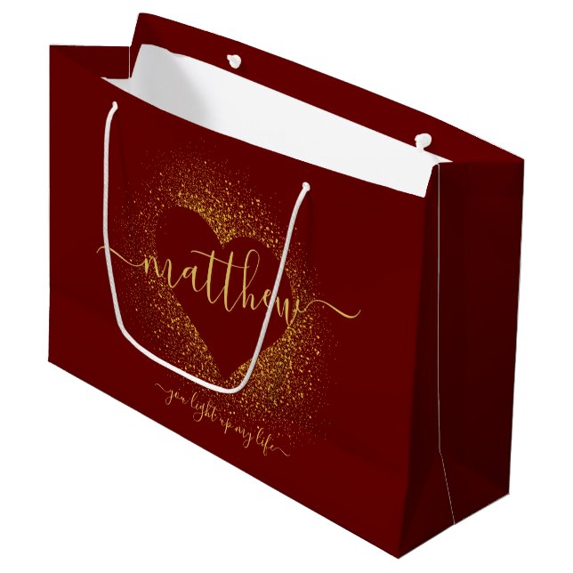 GRAND SAC CADEAU CONFETTI COUSTOM DE LA PARTIES SCINTILLANT D'OR DE (Devant Angle)
