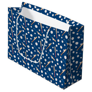 Grand Sac Cadeau cool carrelé baseball sport motif