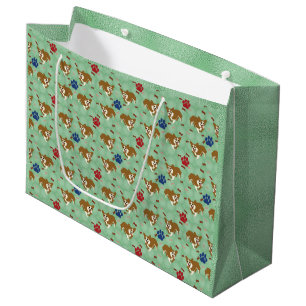 Grand Sac Cadeau Corgi de Gallois de Pembroke de bande dessinée