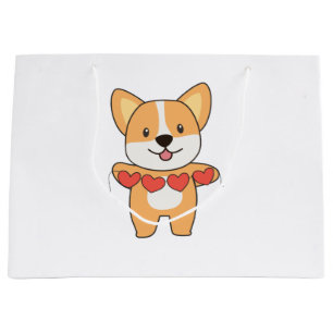 Grand Sac Cadeau Corgi dog For Valentine's Day Cute Animals