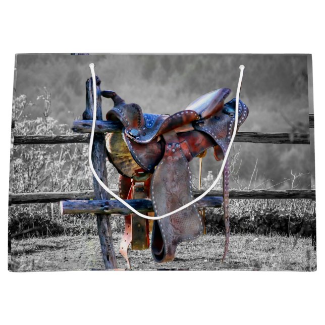 Grand Sac Cadeau Corral Fence Western (Devant)