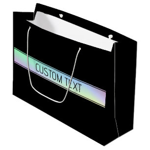Grand Sac Cadeau Couleur Moderne Dégradé & Texte Modifiable