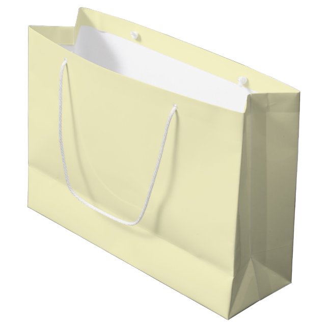 Grand Sac Cadeau Couleur solide de chiffon citron (Devant Angle)