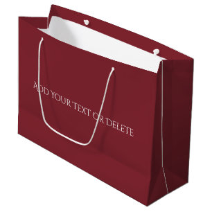 Grand Sac Cadeau Couleurs Trend - Couleur Rouge Crimson - Solide