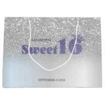 Couronne Sweet 16 Bokeh Paillettes Argentées